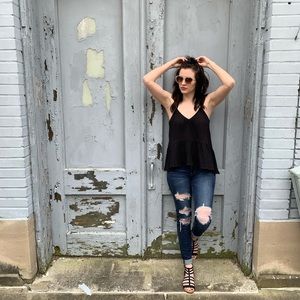 American Eagle distressed jegging